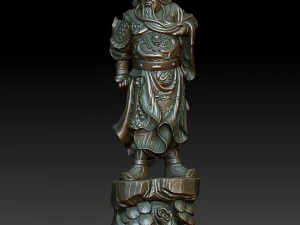 hd scan guan gong 39 statue - ready print 3D Print Model