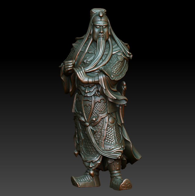 hd scan guan gong 40 statue - ready print 3D Print Model .c4d .max .obj .3ds .fbx .stl .blend 