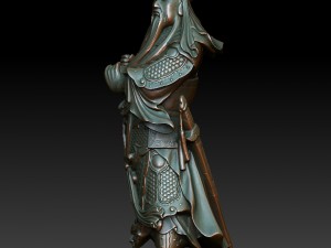 hd scan guan gong 40 statue - ready print 3D Print Model