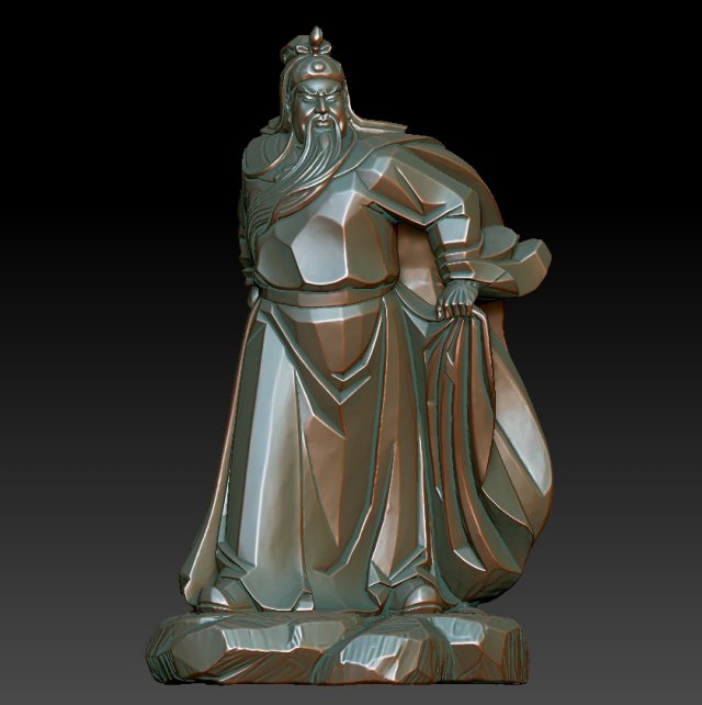 hd scan guan gong 41 statue - ready print 3D प्रिंट मॉडल .c4d .max .obj .3ds .fbx .stl .blend 