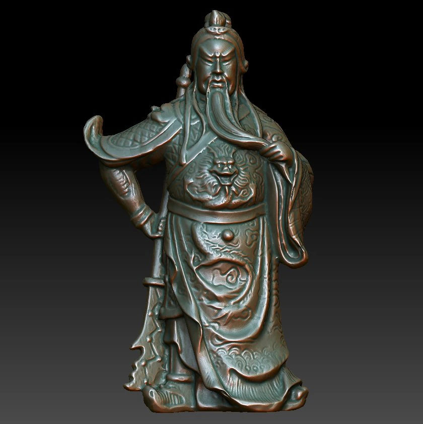 hd scan guan gong 42 statue - ready print 3D Print Model .c4d .max .obj .3ds .fbx .stl .blend