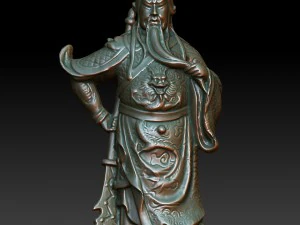 hd scan guan gong 42 statue - ready print 3D Print Model