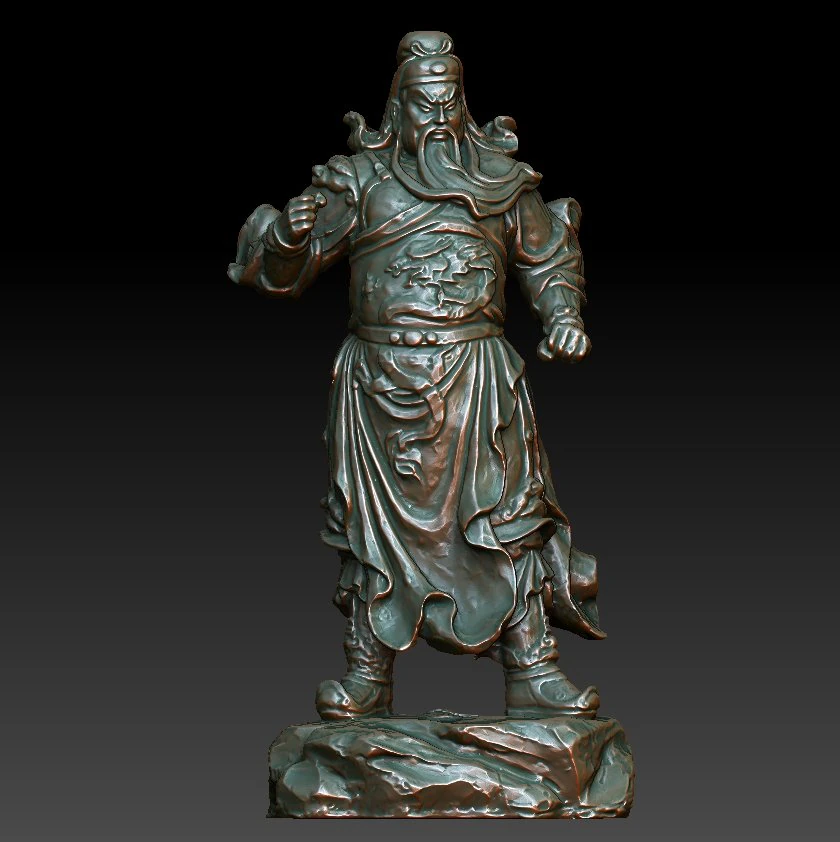 hd scan guan gong 43 statue - ready print 3D Print Model .c4d .max .obj .3ds .fbx .stl .blend 