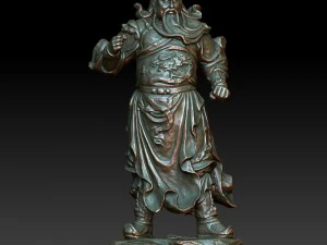 hd scan guan gong 43 statue - ready print 3D Print Model