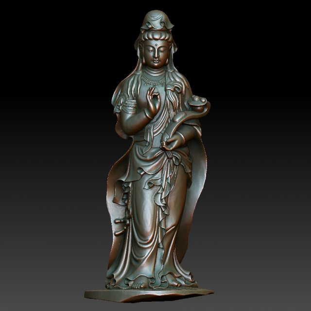 hd scan buddha 5b statue - ready print 3D Print Model .c4d .max .obj .3ds .fbx .stl .blend 