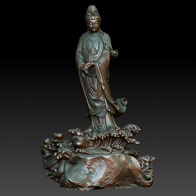 hd scan buddha 6b statue - ready print Model Cetak 3D .c4d .max .obj .3ds .fbx .stl .blend 