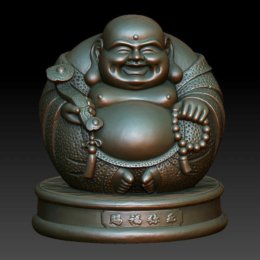 hd scan buddha 7b statue - ready print 3D Print Model .c4d .max .obj .3ds .fbx .stl .blend
