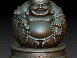 hd scan buddha 7b statue - ready print 3D Print Model