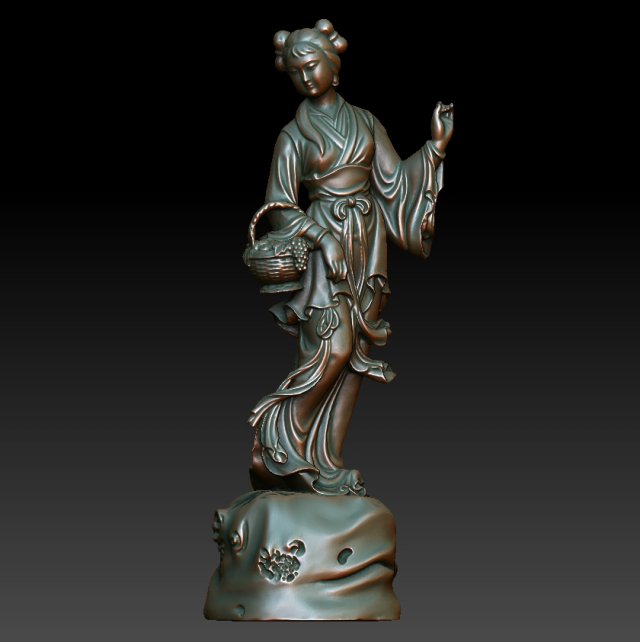 hd scan buddha 12b statue - ready print 3Dプリントモデル .c4d .max .obj .3ds .fbx .stl .blend 