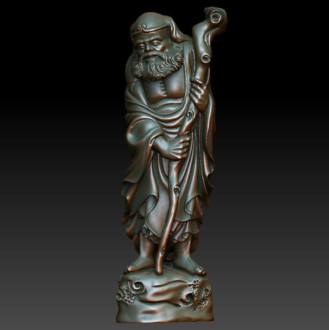 hd scan bodhidharma 13b statue - ready print Modelo de Impressão 3D .c4d .max .obj .3ds .fbx .stl .blend 