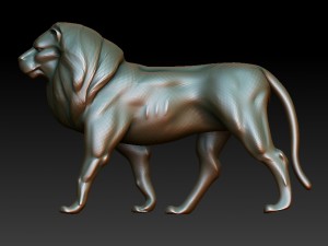hd scan lion 23b statue - ready print 3D Print Model