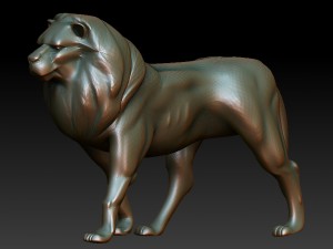 hd scan lion 23b statue - ready print 3D 打印模型