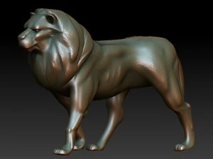 hd scan lion 23b statue - ready print 3D Print Model