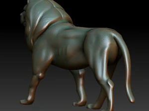 hd scan lion 23b statue - ready print 3D Print Model