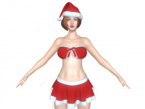 merry christmas girl 3D Model