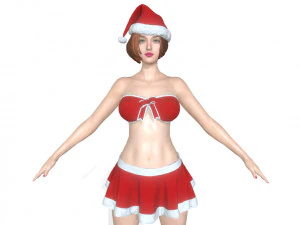 merry christmas girl 3D Model