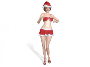 merry christmas girl 3D Model
