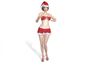 merry christmas girl 3D Model