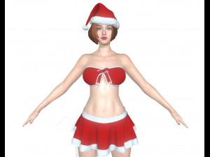merry christmas girl 3D Model