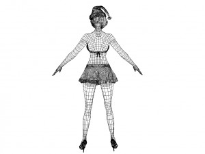 merry christmas girl 3D Model