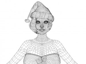 merry christmas girl 3D Model