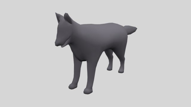 wolf 3D 模型 .c4d .max .obj .3ds .fbx .stl .blend 
