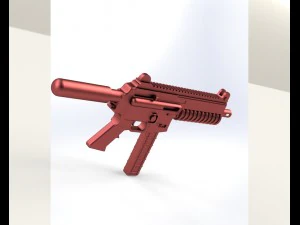 Pistola AR-15 9mm Modelo 3D