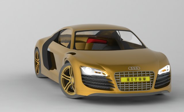 audi r8 Modèle 3D .c4d .max .obj .3ds .fbx .stl .blend 