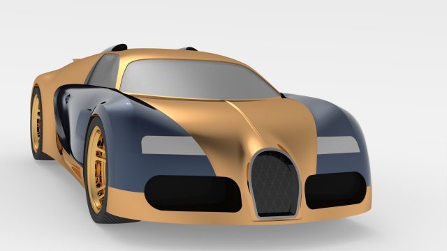 bugatti veyron Model 3D .c4d .max .obj .3ds .fbx .stl .blend 