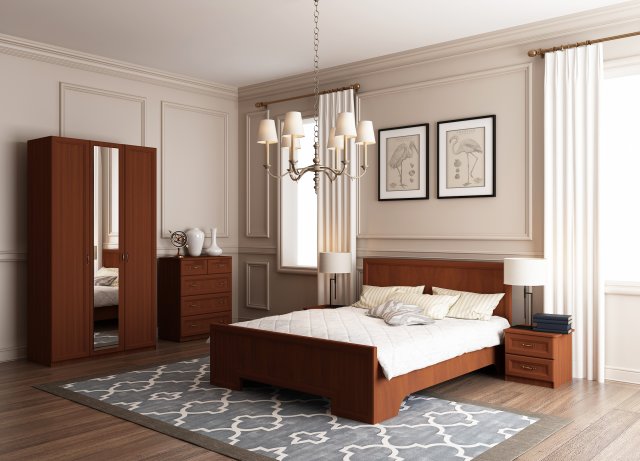 bedroom bedchamber 3D Model .c4d .max .obj .3ds .fbx .stl .blend 