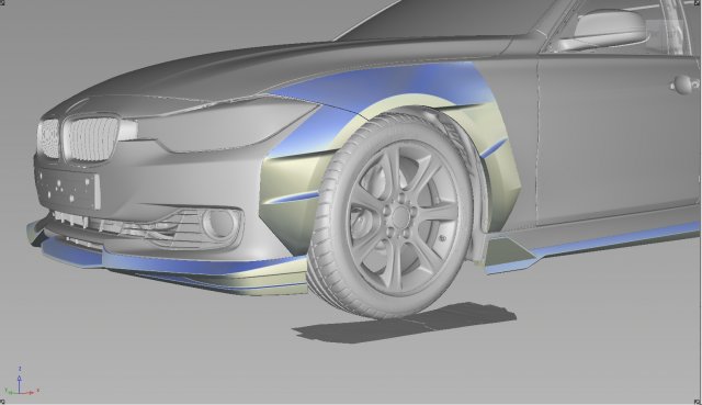 F30 bodykit Modello 3D .c4d .max .obj .3ds .fbx .stl .blend