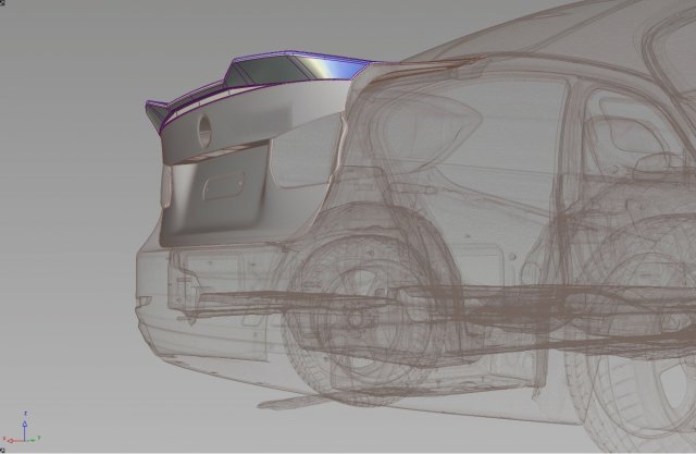 F30 spoiler of the trunk 3D-Modell .c4d .max .obj .3ds .fbx .stl .blend 