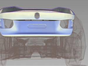 F30 spoiler of the trunk 3D-Modell