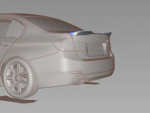 F30 spoiler of the trunk 3D Model