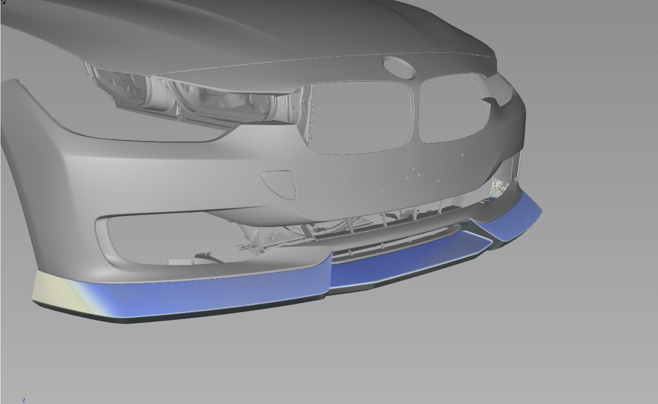 F30 front lip 3D Model in Parts of auto 3DExport