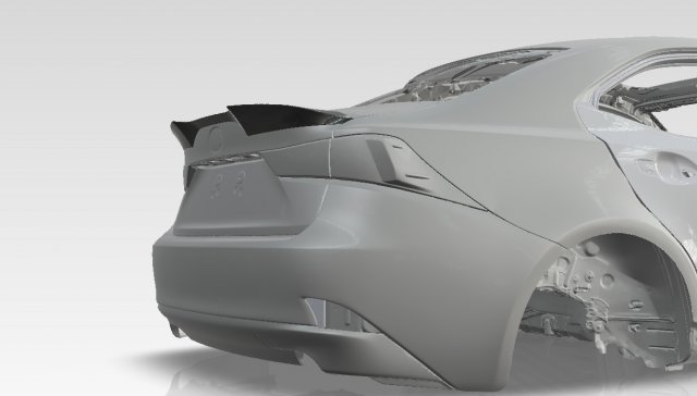 IS 250 spoiler 3D 모델 .c4d .max .obj .3ds .fbx .stl .blend