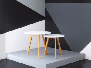 modern scandinavian coffe table 3Dモデル