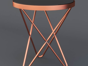 coffe table copper dark mirror glass 3D 模型