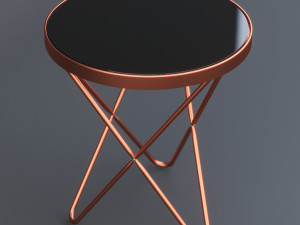 coffe table copper dark mirror glass 3D 模型