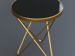 coffe table gold dark mirror glass 3D-Modell