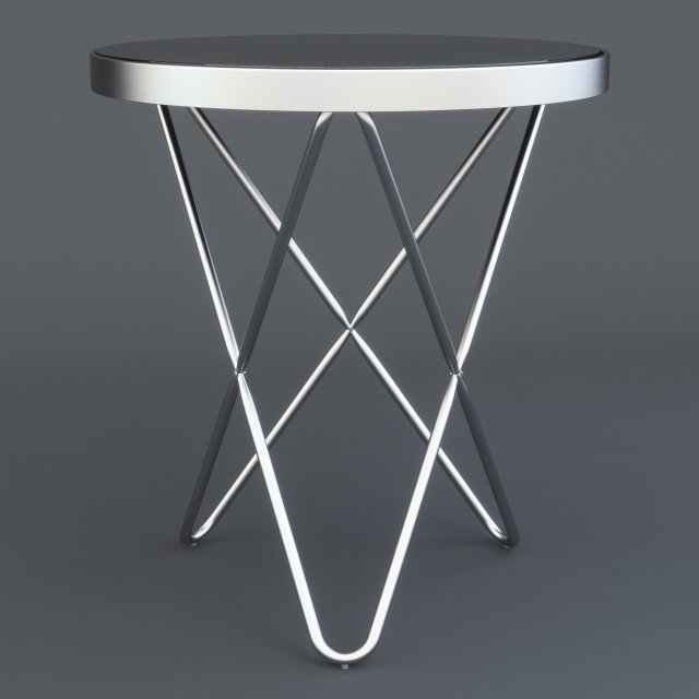 coffe table silver dark mirror glass 3D मॉडल .c4d .max .obj .3ds .fbx .stl .blend 