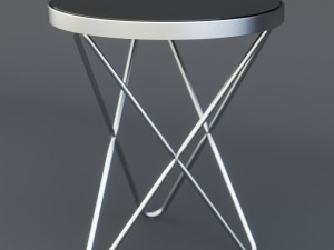 coffe table silver dark mirror glass 3D मॉडल