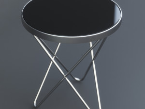 coffe table silver dark mirror glass 3D मॉडल