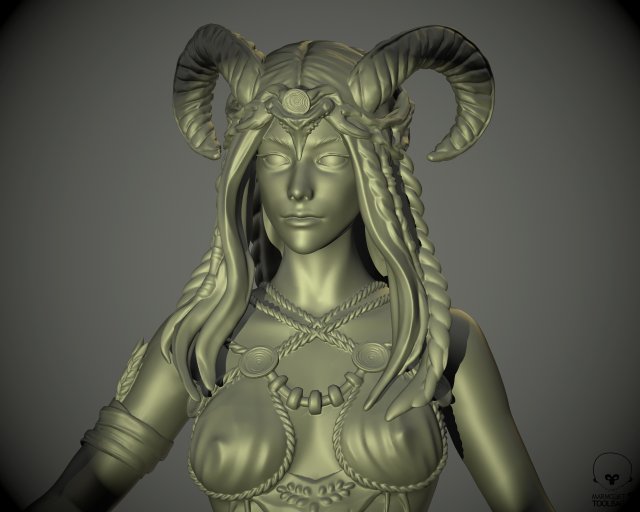 tiffling or faun women 3d print model Modelo de Impressão 3D .c4d .max .obj .3ds .fbx .stl .blend 