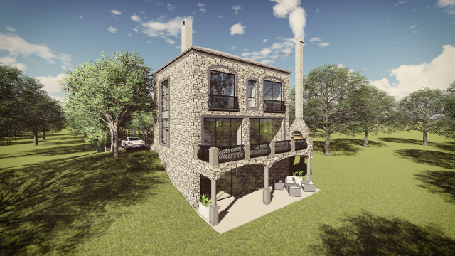 house duplex by revit and autocad 3D Модель .c4d .max .obj .3ds .fbx .stl .blend 