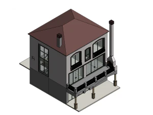house duplex by revit and autocad 3D Model