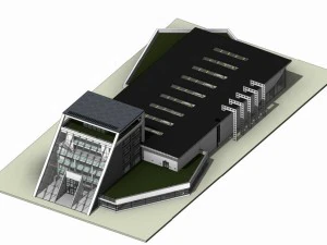 Fabryka Ing firmy Revit Model 3D