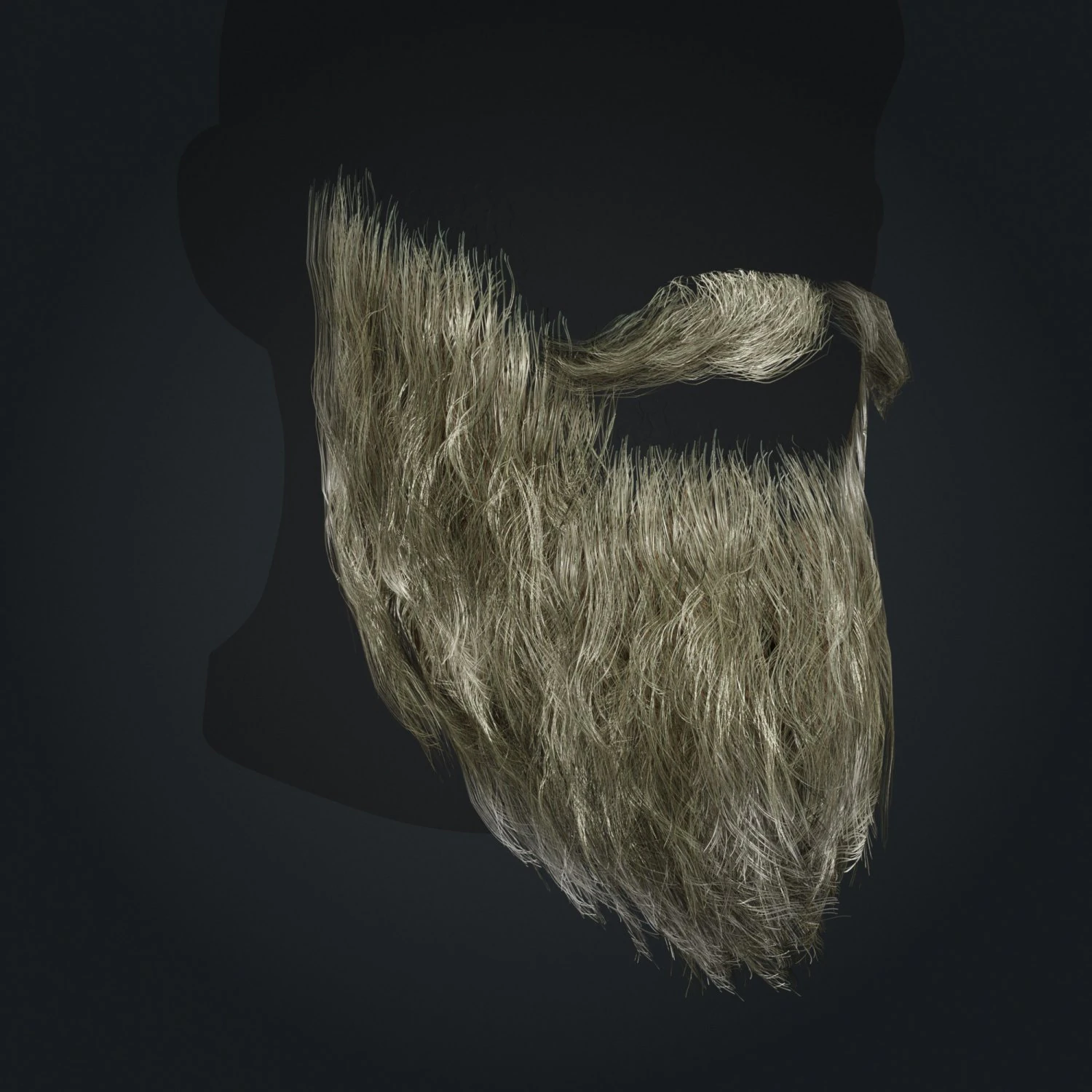 Beard RealTime 2 Version 2 3D Model .c4d .max .obj .3ds .fbx .stl .blend 