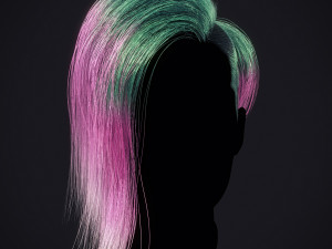 Cyberpunk Hairstyle RealTime Modelo 3D