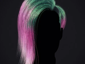 Cyberpunk Hairstyle RealTime 3D Model